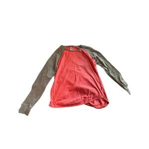 Pennant Girls Pink & Gray Long Sleeve Crew Neck T-Shirt Youth Size Medium